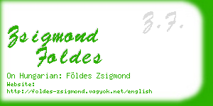 zsigmond foldes business card